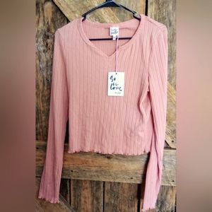 Belle du jour top | knitted long sleeve top | blushy pink